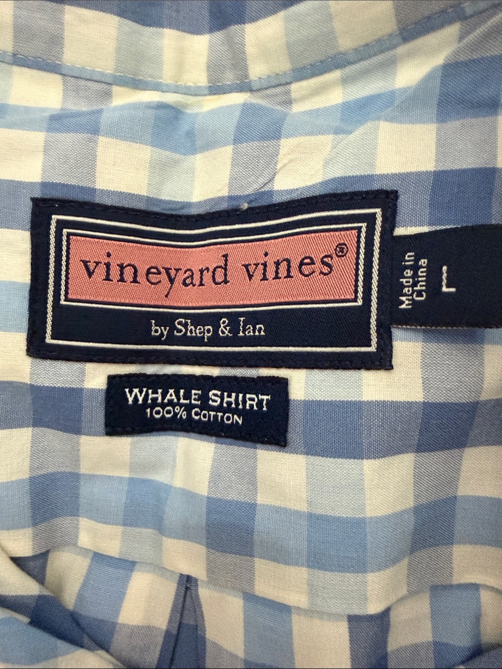 Vineyard Vines Gingham Button-Down Shirt - Blue and Pink - Picture 3 of 4